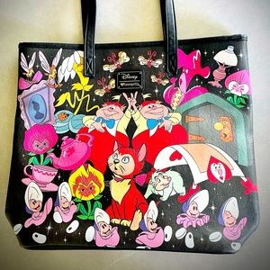 LOUNGEFLY Disney Alice In Wonderland tote…RARE!